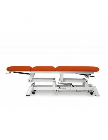 Marquesa Hidráulica Osteopatia Tripartida CH-2130-AR da Mobercas na posição plana Marquesa Hidráulica Osteopatia Tripartida CH-2130-AR da Mobercas na posição plana
